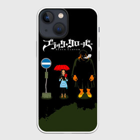 Чехол для iPhone 13 mini с принтом Чёрный клевер в стиле Мой сосед Тоторо в городе Новоалтайск,  |  | asta | black bulls | black clover | quartet knights | yuno | акума | аниме | аста | блэк кловер | буракку куро:ба | демон | королевство клевера | король магов | лихт | магна | манга | пятилистник | черный бык | чёрный клев