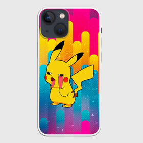 Чехол для iPhone 13 mini с принтом Уставший Пикачу в городе Новоалтайск,  |  | anime | picachu | pikachu | аниме | милый | пика | пикачу | покебол | покемон