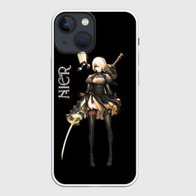 Чехол для iPhone 13 mini с принтом Nier Automata   2B в городе Новоалтайск,  |  | 2b | action | b2 | nier automata | nier gestalt | nier replicant | ниар | ниар автомата | ниер автомата | нир | экшн