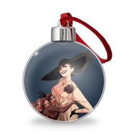 Ёлочный шар с принтом Леди Димитреску Мать в городе Новоалтайск, Пластик | Диаметр: 77 мм | Тематика изображения на принте: resident evil | resident evil village | village димитреску | альсина димитреску | герцог resident evil village | герцог из резидента | димитреску | итан resident evil | итан резидент | итан уинтерс | леди димитреску | матерь миранда