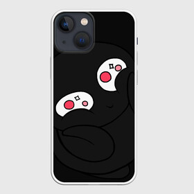 Чехол для iPhone 13 mini с принтом Тень в восторге в городе Новоалтайск,  |  | blak | dark | darkness | shadow | восторг | морк2028 | мрак | темно | тёмный | тьма | чёрный | эмоции