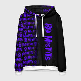 Мужская толстовка 3D с принтом MISFITS [9] в городе Новоалтайск, 100% полиэстер | двухслойный капюшон со шнурком для регулировки, мягкие манжеты на рукавах и по низу толстовки, спереди карман-кенгуру с мягким внутренним слоем. | misfits | music | rock | мисфитс | музыка | рок