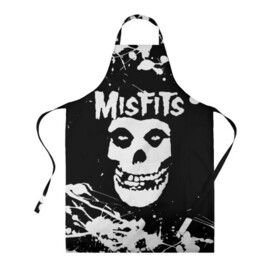 Фартук 3D с принтом MISFITS [4] в городе Новоалтайск, 100% полиэстер | общий размер — 65 х 85 см, ширина нагрудника — 26 см, горловина — 53 см, длина завязок — 54 см, общий обхват в поясе — 173 см. Принт на завязках и на горловине наносится с двух сторон, на основной части фартука — только с внешней стороны | misfits | music | rock | мисфитс | музыка | рок