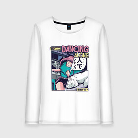 Женский лонгслив хлопок с принтом Vaporwave Anime Dancing Girl в городе Новоалтайск, 100% хлопок |  | art | dance | dancing alone | japan | japanese | tokyo | woman | арт | вапорвейв | девочка | девушка | комиксы | кот | котик | манга | милота | паровая волна | персонаж аниме | рисунок в стиле аниме | смешной кот | танцы | токио