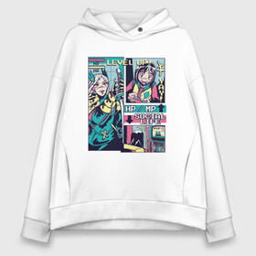 Женское худи Oversize хлопок с принтом Vaporwave Anime Level UP в городе Новоалтайск, френч-терри — 70% хлопок, 30% полиэстер. Мягкий теплый начес внутри —100% хлопок | боковые карманы, эластичные манжеты и нижняя кромка, капюшон на магнитной кнопке | art | hp mp | japan | japanese | landscape | social life | tokyo | арт | вапорвейв | девочка из манги | здоровье | комиксы | компьютер | мана | манга | паровая волна | персонаж аниме | приставка | рисунок в стиле аниме