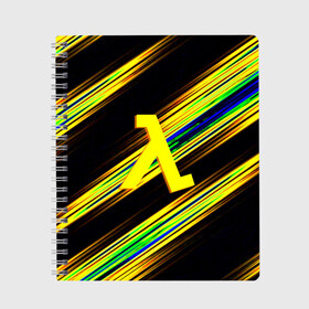 Тетрадь с принтом Half-Life Gordon в городе Новоалтайск, 100% бумага | 48 листов, плотность листов — 60 г/м2, плотность картонной обложки — 250 г/м2. Листы скреплены сбоку удобной пружинной спиралью. Уголки страниц и обложки скругленные. Цвет линий — светло-серый
 | gordon freeman | half life | valve | гордон фримен | халф лайф