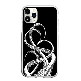 Чехол для iPhone 11 Pro матовый Octopus Black and White: в городе Новоалтайск, Силикон | | fish | kraken | ocean spirit | octopus | sea | summer | вода | водный мир | животные | зверь | кальмар | кракен | лето | монстр | море | морская живность | морские обитатели | осьминог | отпуск | рыба | черно белый | чуд