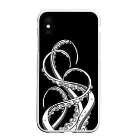Чехол для iPhone XS Max матовый с принтом Octopus Black and White в городе Новоалтайск, Силикон | Область печати: задняя сторона чехла, без боковых панелей | Тематика изображения на принте: fish | kraken | ocean spirit | octopus | sea | summer | вода | водный мир | животные | зверь | кальмар | кракен | лето | монстр | море | морская живность | морские обитатели | осьминог | отпуск | рыба | черно белый | чуд
