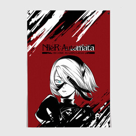Постер с принтом ЙоРХа | Nier Automata (Z) в городе Новоалтайск, 100% бумага
 | бумага, плотность 150 мг. Матовая, но за счет высокого коэффициента гладкости имеет небольшой блеск и дает на свету блики, но в отличии от глянцевой бумаги не покрыта лаком | Тематика изображения на принте: automata | bayonetta | drakengard | nier | nier automata | rpg | yorha | yorha 2b | йорха | компьютерная игра | ниэр | рпг