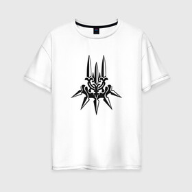 Женская футболка хлопок Oversize с принтом Nier Automata | Ниер (+спина) (Z) в городе Новоалтайск, 100% хлопок | свободный крой, круглый ворот, спущенный рукав, длина до линии бедер
 | Тематика изображения на принте: automata | bayonetta | drakengard | nier | nier automata | rpg | yorha | yorha 2b | компьютерная игра | ниэр | рпг