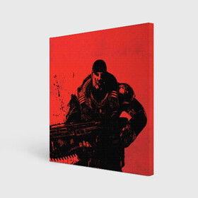 Холст квадратный с принтом Злой Маркус в городе Новоалтайск, 100% ПВХ |  | game | games | gears of war | gow | гирс оф вар | гов | игра | игры | маркус феникс | пуфкы ща цфк