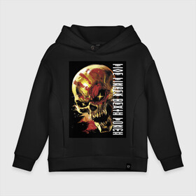 Детское худи Oversize хлопок с принтом Five Finger Death Punch в городе Новоалтайск, френч-терри — 70% хлопок, 30% полиэстер. Мягкий теплый начес внутри —100% хлопок | боковые карманы, эластичные манжеты и нижняя кромка, капюшон на магнитной кнопке | fangs | groove metal | group | jaw | rock | skull | star | грув металл | группа | звезда | клыки | пасть | рок | череп