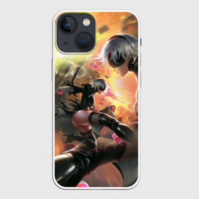 Чехол для iPhone 13 mini с принтом 2B | Nier Automata (Z) в городе Новоалтайск,  |  | Тематика изображения на принте: 2b | automata | bayonetta | drakengard | nier | nier automata | rpg | yorha | yorha 2b | компьютерная игра | ниэр | рпг
