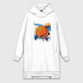 Платье-худи хлопок с принтом Check The Ball в городе Новоалтайск,  |  | basketball | game | nba | sport | streetball | баскетбол | баскетболист | игра | игрок | мяч | нба | спорт | стритбол | тренер