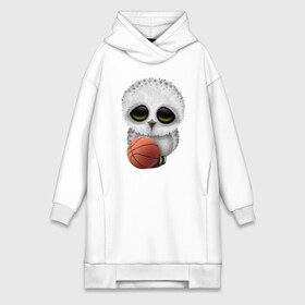 Платье-худи хлопок с принтом Сова   Баскетбол в городе Новоалтайск,  |  | basketball | game | nba | owl | sport | streetball | баскетбол | баскетболист | игра | игрок | мяч | нба | птицы | сова | спорт | стритбол | тренер
