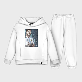 Детский костюм хлопок Oversize с принтом Lionel Messi в городе Новоалтайск,  |  | barcelona | football | forward | messi | star | барселона | звезда | месси | нападающий | футбол