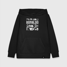 Детская толстовка хлопок с принтом RONALDO CR JUVENTUS в городе Новоалтайск, 100% хлопок | Круглый горловой вырез, эластичные манжеты, пояс, капюшен | 7 | champion | cr7 | cristiano ronaldo | fifa | football | football club | juventus | soccer | uefa | игра | криштиану роналду | лига чемпионов | реал мадрид | сборная португалии | спорт | уефа | фифа | фк | футбол | футболь