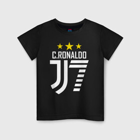 Детская футболка хлопок с принтом C.RONALDO J7 3 звезды в городе Новоалтайск, 100% хлопок | круглый вырез горловины, полуприлегающий силуэт, длина до линии бедер | 7 | champion | cr7 | cristiano ronaldo | fifa | football | football club | juventus | soccer | uefa | игра | криштиану роналду | лига чемпионов | реал мадрид | сборная португалии | спорт | уефа | фифа | фк | футбол | футболь