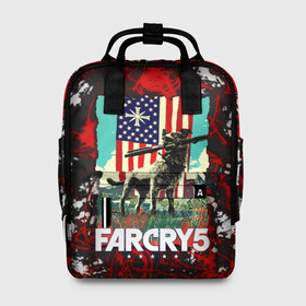 Женский рюкзак 3D с принтом farcry5 в городе Новоалтайск, 100% полиэстер | лямки с регулируемой длиной, сверху ручки, чтобы рюкзак нести как сумку. Основное отделение закрывается на молнию, как и внешний карман. Внутри два дополнительных кармана, один из которых закрывается на молнию. По бокам два дополнительных кармашка, куда поместится маленькая бутылочка
 | doge | farcry | fc 5 | fc5 | фар край