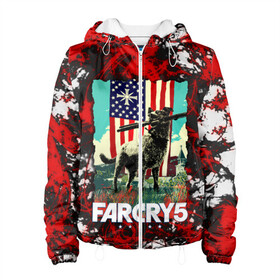 Женская куртка 3D с принтом farcry5 в городе Новоалтайск, ткань верха — 100% полиэстер, подклад — флис | прямой крой, подол и капюшон оформлены резинкой с фиксаторами, два кармана без застежек по бокам, один большой потайной карман на груди. Карман на груди застегивается на липучку | doge | farcry | fc 5 | fc5 | фар край