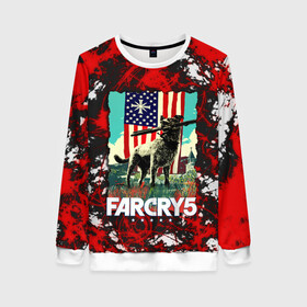 Женский свитшот 3D с принтом farcry5 в городе Новоалтайск, 100% полиэстер с мягким внутренним слоем | круглый вырез горловины, мягкая резинка на манжетах и поясе, свободная посадка по фигуре | doge | farcry | fc 5 | fc5 | фар край