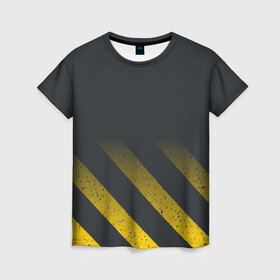 Женская футболка 3D с принтом Black в городе Новоалтайск, 100% полиэфир ( синтетическое хлопкоподобное полотно) | прямой крой, круглый вырез горловины, длина до линии бедер | 3d | абстракция | броня | паттерн | плитки | текстуры | узоры