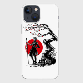 Чехол для iPhone 13 mini с принтом 2B | Sakura в городе Новоалтайск,  |  | 2a | 2б | ahegao | anime | automata | b2 | cyber | emil | girl | girls | glitch | hikka | neon | nier | senpai | waifu | yorha | а2 | аниме | ахегао | вайфу | глитч | глич | девушка | кибер | манга | неон | семпай | сенпай | тян | тяночка | 