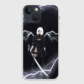 Чехол для iPhone 13 mini с принтом Nier Automata | 2b Light (Z) в городе Новоалтайск,  |  | Тематика изображения на принте: 2b | automata | bayonetta | drakengard | nier | nier automata | rpg | yorha | yorha 2b | компьютерная игра | ниэр | рпг