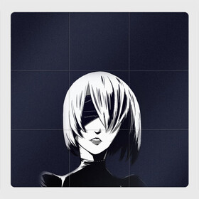 Магнитный плакат 3Х3 с принтом Nier Automata 2B (Z) в городе Новоалтайск, Полимерный материал с магнитным слоем | 9 деталей размером 9*9 см | Тематика изображения на принте: 2b | automata | bayonetta | drakengard | nier | nier automata | rpg | yorha | yorha 2b | компьютерная игра | ниэр | рпг
