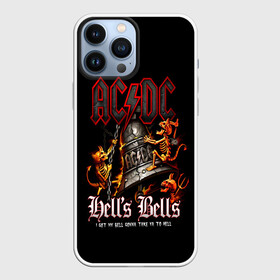 Чехол для iPhone 13 Pro Max с принтом AC DC Hells Bells в городе Новоалтайск,  |  | Тематика изображения на принте: ac dc | acdc | back in black | columbia | epic | force | guitar | pop | rock | vevo | ангус | ангус янг | ас дс | асдс | блюз | бон скотт | брайан джонсон | дэйв эванс | клифф уильямс | крис слейд | малькольм янг | рок | стиви янг | фил радд