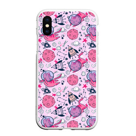 Чехол для iPhone XS Max матовый с принтом Кошки в космосе в городе Новоалтайск, Силикон | Область печати: задняя сторона чехла, без боковых панелей | space | космос | кот | котик | коты | кошки | скафандр