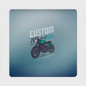 Магнит виниловый Квадрат с принтом Custom Bike в городе Новоалтайск, полимерный материал с магнитным слоем | размер 9*9 см, закругленные углы | bike | custom | байк | байкер | кастом | мото | мотокросс | мотоцикл | скорость