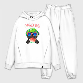Мужской костюм хлопок OVERSIZE с принтом Summer Time в городе Новоалтайск,  |  | beach | good vibes gold time | palm | sea | summer | tropical | арбуз | вайб | волны | жара | золотое время | летние | лето | очки | пес | пляж | собака | тропический
