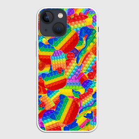Чехол для iPhone 13 mini с принтом Разные Pop It масляная краска в городе Новоалтайск,  |  | amogus | among us | pop it | popit | амогус | амонг ас | динозавр | кошка pop it | мороженое | поп ит | поп ыт | попит | попыт | симпл | симпл димпл