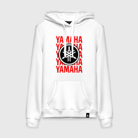 Женская толстовка с принтом YAMAHA / ЯМАХА / МОТОСПОРТ в городе Новоалтайск, френч-терри, мягкий теплый начес внутри (100% хлопок) | карман-кенгуру, эластичные манжеты и нижняя кромка, капюшон с подкладом и шнурком | motorcycle | yamaha | yzf r6. | байк | байкер | мотоспорт | мототехника | мотоцикл | мотоциклист | скутер | ямаха
