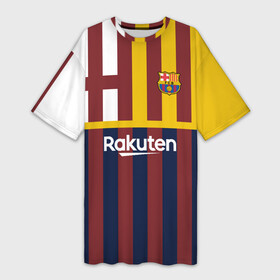 Платье-футболка 3D с принтом BARCELONA FC | БАРСЕЛОНА ФК | BARCA в городе Новоалтайск,  |  | barca | barcelona | fc barca | арнау тенас | барка | барселона | жерар пике | жорди альба | иньяки пенья | клеман лангле | нето | оскар мингеса | сантьяго рамос