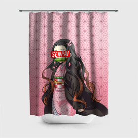 Штора 3D для ванной с принтом SENPAI NEZUKO | НЕЗУКО ПАТТЕРН в городе Новоалтайск, 100% полиэстер | плотность материала — 100 г/м2. Стандартный размер — 146 см х 180 см. По верхнему краю — пластиковые люверсы для креплений. В комплекте 10 пластиковых колец | anime | demon slayer | kimetsu no yaiba | senpai | аниме | бесконечный поезд | зеницу | иноске | иноске хашибира | клинок | клинок рассекающий демонов | манга | недзуко | незука | незуко | нэзуко | рассекающий демонов