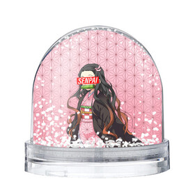 Игрушка Снежный шар с принтом SENPAI NEZUKO НЕЗУКО ПАТТЕРН в городе Новоалтайск, Пластик | Изображение внутри шара печатается на глянцевой фотобумаге с двух сторон | anime | demon slayer | kimetsu no yaiba | senpai | аниме | бесконечный поезд | зеницу | иноске | иноске хашибира | клинок | клинок рассекающий демонов | манга | недзуко | незука | незуко | нэзуко | рассекающий демонов