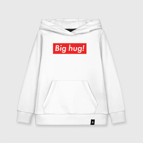 Детская толстовка хлопок с принтом Big hug! в городе Новоалтайск, 100% хлопок | Круглый горловой вырез, эластичные манжеты, пояс, капюшен | beaver | norbert | supreme | the angry beavers | бобр | злые бобры | крутые бобры | норберт | фостер