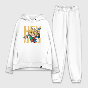 Женский костюм хлопок Oversize с принтом Эй, Арнольд в городе Новоалтайск,  |  | arnold | hey | hey arnold | mult | арнольд | мультфильм | мультфильм 90 | патаки | хей | хельга | хельга паттаки | эй арнольд