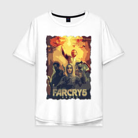 Мужская футболка хлопок Oversize с принтом ОТЕЦ Иосиф Сид | Farcry в городе Новоалтайск, 100% хлопок | свободный крой, круглый ворот, “спинка” длиннее передней части | farcry | fc 5 | fc5 | фар край