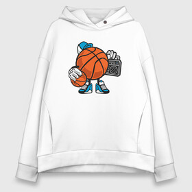 Женское худи Oversize хлопок с принтом Basket Music в городе Новоалтайск, френч-терри — 70% хлопок, 30% полиэстер. Мягкий теплый начес внутри —100% хлопок | боковые карманы, эластичные манжеты и нижняя кромка, капюшон на магнитной кнопке | basketball | game | hip hop | music | nba | rap | sport | streetball | баскетбол | баскетболист | игра | игрок | музыка | мяч | нба | рэп | спорт | стритбол | тренер | хип хоп