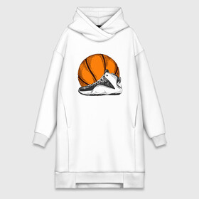 Платье-худи хлопок с принтом Мой Баскетбол в городе Новоалтайск,  |  | basketball | game | nba | sport | streetball | баскетбол | баскетболист | игра | игрок | кроссовки | мяч | нба | спорт | стритбол | тренер