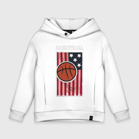 Детское худи Oversize хлопок с принтом USA Basketball в городе Новоалтайск, френч-терри — 70% хлопок, 30% полиэстер. Мягкий теплый начес внутри —100% хлопок | боковые карманы, эластичные манжеты и нижняя кромка, капюшон на магнитной кнопке | basketball | game | nba | sport | streetball | баскетбол | баскетболист | игра | игрок | мяч | нба | спорт | стритбол | тренер