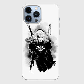 Чехол для iPhone 13 Pro Max с принтом 2B | Nier Automata в городе Новоалтайск,  |  | Тематика изображения на принте: 2a | 2б | ahegao | anime | automata | b2 | cyber | emil | girl | girls | glitch | hikka | neon | nier | senpai | waifu | yorha | а2 | аниме | ахегао | вайфу | глитч | глич | девушка | кибер | манга | неон | семпай | сенпай | тян | тяночка | 