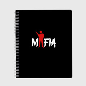 Тетрадь с принтом Mafia в городе Новоалтайск, 100% бумага | 48 листов, плотность листов — 60 г/м2, плотность картонной обложки — 250 г/м2. Листы скреплены сбоку удобной пружинной спиралью. Уголки страниц и обложки скругленные. Цвет линий — светло-серый
 | game | games | mafia | вито скалетта | игра | игры | мафия | морелло | сальери | томас анджело