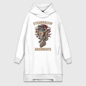 Платье-худи хлопок с принтом Steamrollin в городе Новоалтайск,  |  | art | beard | man | moped | motorcyclist | steampunk | арт | борода | мопед | мотоциклист | стимпанк | человек