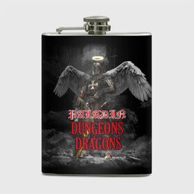 Фляга с принтом Dungeons & Dragons Паладин в городе Новоалтайск, металлический корпус | емкость 0,22 л, размер 125 х 94 мм. Виниловая наклейка запечатывается полностью | dd | dungeons  dragons | paladin | днд | паладин | подземелья и драконы