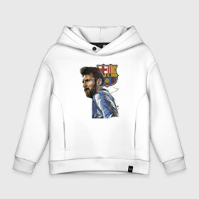 Детское худи Oversize хлопок с принтом Lionel Messi   Barcelona   Argentina   Striker в городе Новоалтайск, френч-терри — 70% хлопок, 30% полиэстер. Мягкий теплый начес внутри —100% хлопок | боковые карманы, эластичные манжеты и нижняя кромка, капюшон на магнитной кнопке | barcelona | football | forward | messi | star | барселона | звезда | месси | нападающий | форвард | футбол