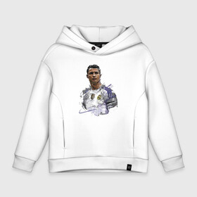 Детское худи Oversize хлопок с принтом Cristiano Ronaldo   Manchester United   Portugal в городе Новоалтайск, френч-терри — 70% хлопок, 30% полиэстер. Мягкий теплый начес внутри —100% хлопок | боковые карманы, эластичные манжеты и нижняя кромка, капюшон на магнитной кнопке | football | forward | ronaldo | star | звезда | роналдо | форвард | футбол